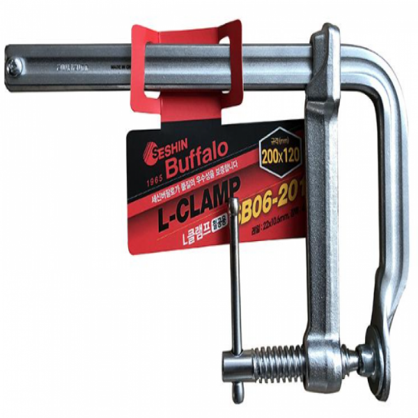 디바이스마트,수공구/전자공구/전동공구 > 작업공구 > 목공용공구 > 클램프,스마토,L클램프(철공용)-SB06-2012 (200*120),SB06-2012 (200*120)