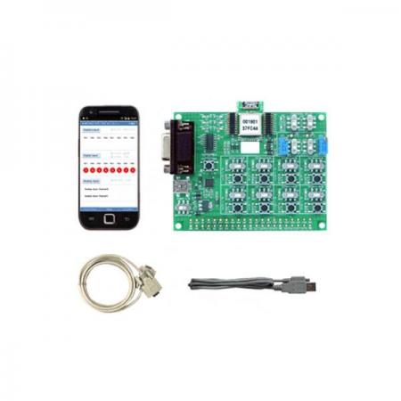 디바이스마트,MCU보드/전자키트 > 통신/네트워크 > 블루투스/BLE,(주)펌테크,FBS100BC Basic Kit,전용앱을 통해 FBS100BC의 기본적인 입출력(PIO 8Bit, ADC 2  Channel)제어 및 테스트가 가능한 제품입니다.