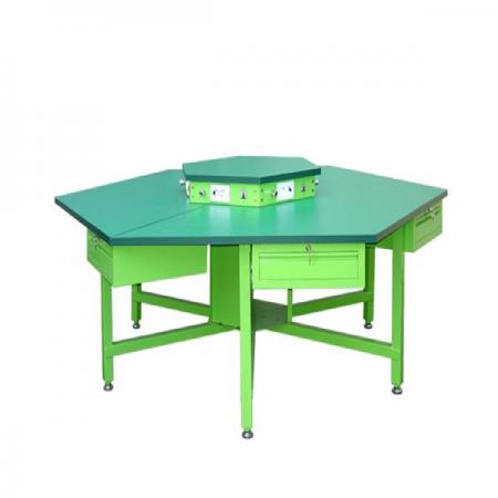 디바이스마트,공구함/작업대/엔클로저 > 작업대/캐비넷 > 작업대 > 일반 작업대,에스엔에스,SHB-MW241DSUB,2400X2080X820, 재질: Steel Plate /  육각작업대 / ※제조사에서 직배송 되는 상품이며 , 배달 이후 이동 및 세팅은 고객님께서 직접 하셔야 됩니다.