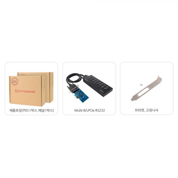 디바이스마트,컴퓨터/모바일/가전 > 네트워크/케이블/컨버터/IOT > 컨트롤러/확장카드 > 시리얼 확장카드,시스템베이스,Multi-8/LPCIe RS232 (패널포함),921.6Kbps 통신 속도를 지원하는 8포트 시리얼 통신 카드 입니다.