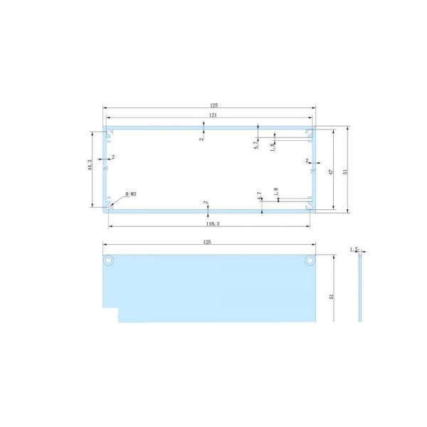 디바이스마트,공구함/작업대/엔클로저 > 알루미늄 엔클로저 > 알루미늄엔클로저,YGK,알루미늄 케이스 NT-125-51,엔클로저 사이즈 : 125*51*150 대량 구매시 주문 제작 가능합니다.