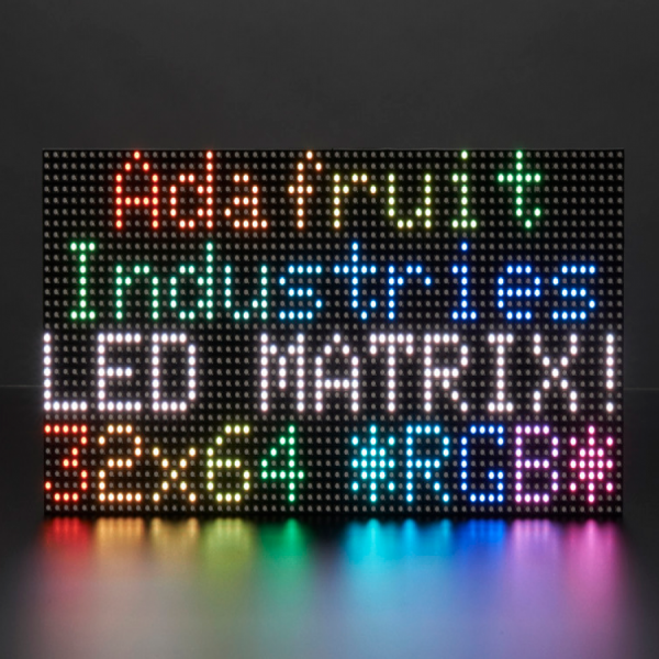 디바이스마트,LED/LCD > FND/도트매트릭스 > 도트매트릭스 > 기타 도트매트릭스,Adafruit,64x32 RGB LED Matrix - 5mm pitch [ada-2277],배열 : 64x32 / 사이즈 : 318x158x15mm / 전압 : 5V / 픽셀 : 2048 / 색상 : RGB / 아두이노 호환