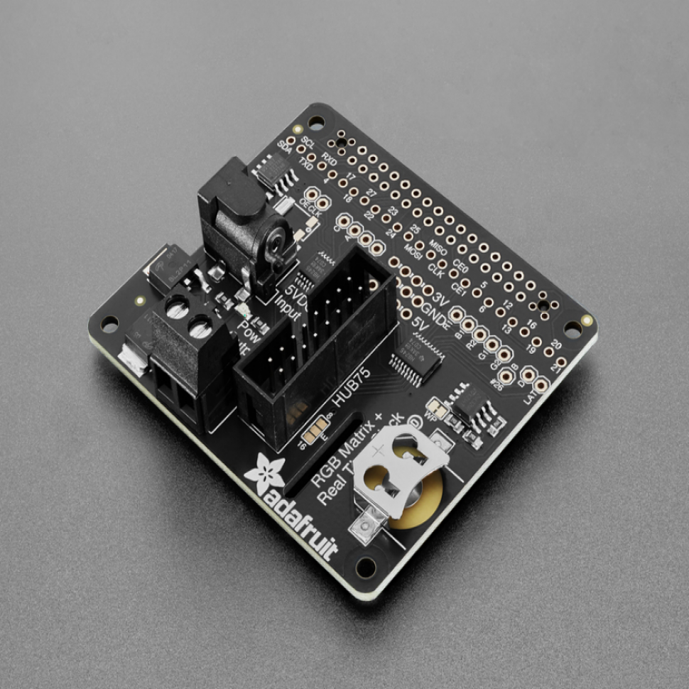 디바이스마트,오픈소스/코딩교육 > 라즈베리파이 > 라즈베리파이 디스플레이,Adafruit,Adafruit RGB Matrix HAT + RTC for Raspberry Pi - Mini Kit [ada-2345],라즈베리파이로 RGB Matrix를 활용하기 위한 HAT / HUB75 type RGB Matrice 에만 호환됩니다. / 5V 전원 및 라즈베리파이, RGB matrix는 포함되어 있지 않습니다.