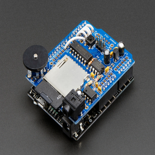 디바이스마트,MCU보드/전자키트 > 음악/앰프/녹음 > 기타,Adafruit,Adafruit Wave Shield for Arduino Kit - v1.1 [ada-94],아두이노 호환 실드 / 13.56MHz RFID 및 NFC / 53.3mm x 117.7mm / 최대 22KHz 12bit 비압축 오디오 파일(길이 무관) 재생 가능 / 아두이노, SD카드, 도구, 스피커, 헤드폰 미포함