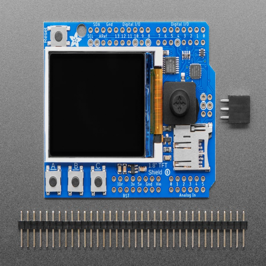 Adafruit 1.8' Color TFT Shield w/microSD and Joystick - v 2 [ada-802]