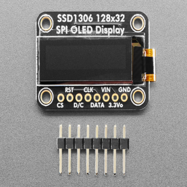 디바이스마트,LED/LCD > LCD 캐릭터/그래픽 > 캐릭터 OLED,Adafruit,Monochrome 128x32 SPI OLED graphic display [ada-661],약 1인치의 작고 고대비(가독성이 좋음)의 OLED 디스플레이 / 128x32, white-pixel / 3.3V 파워, 3.3V 로직레벨 / PCB : 23 x 33 x 5mm / 기타 사항 상세설명 참조