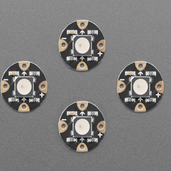디바이스마트,MCU보드/전자키트 > 전원/신호/저장/응용 > 웨어러블 > 보드/모듈/키트,Adafruit,Flora RGB Smart NeoPixel version 3 - Pack of 4 [ada-1260],웨어러블 프로젝트에서 가장 널리 활용되는, 초소형 고휘도 LED ! / 12.5mm 크기 / 800KHz / 5 ~9VDC / PWM 내장