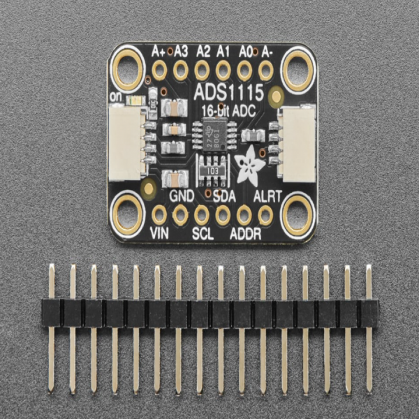 디바이스마트,MCU보드/전자키트 > 전원/신호/저장/응용 > ADC/DAC,Adafruit,ADS1115 16-Bit ADC - 4 Channel with Programmable Gain Amplifier [ada-1085],아날로그 신호를 디지털 신호로 변환시켜주고, 그 신호에 대한 증폭기능까지 가지고 있는 범용 16비트 컨버터입니다. / 2 ~ 5V power/logic / PROGRAMMABLE DATA RATE: 8 ~ 860SPS