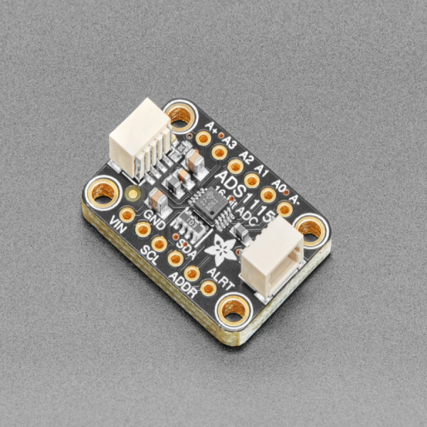 디바이스마트,MCU보드/전자키트 > 전원/신호/저장/응용 > ADC/DAC,Adafruit,ADS1115 16-Bit ADC - 4 Channel with Programmable Gain Amplifier [ada-1085],아날로그 신호를 디지털 신호로 변환시켜주고, 그 신호에 대한 증폭기능까지 가지고 있는 범용 16비트 컨버터입니다. / 2 ~ 5V power/logic / PROGRAMMABLE DATA RATE: 8 ~ 860SPS