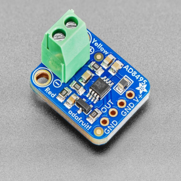 디바이스마트,MCU보드/전자키트 > 센서모듈 > 온도/습도 > 온도센서,Adafruit,Analog Output K-Type Thermocouple Amplifier - AD8495 Breakout [ada-1778],AD8495 칩셋 사용 / K-tyoe 와이어(only) 호환 / 2핀 터미널블럭, 핀헤더 포함(와이어 미포함)