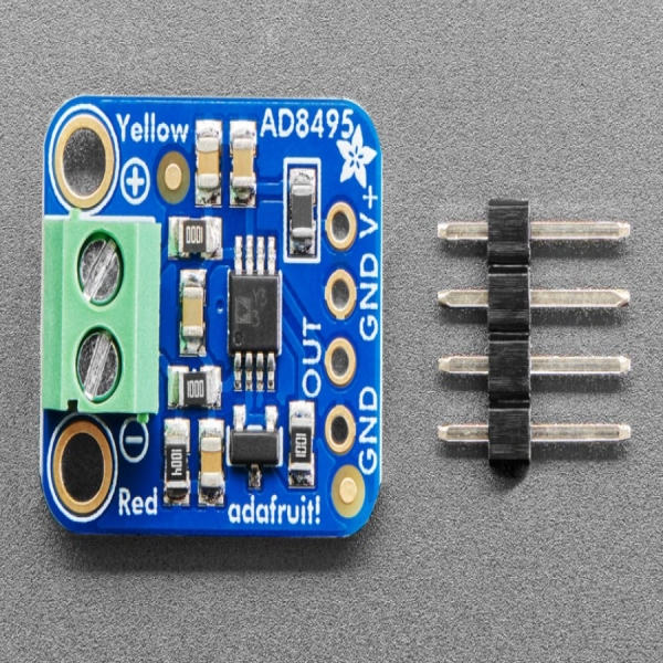 디바이스마트,MCU보드/전자키트 > 센서모듈 > 온도/습도 > 온도센서,Adafruit,Analog Output K-Type Thermocouple Amplifier - AD8495 Breakout [ada-1778],AD8495 칩셋 사용 / K-tyoe 와이어(only) 호환 / 2핀 터미널블럭, 핀헤더 포함(와이어 미포함)