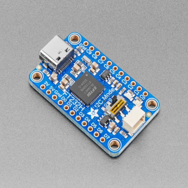 디바이스마트,MCU보드/전자키트 > 통신/네트워크 > USB관련,Adafruit,Adafruit FT232H Breakout - General Purpose USB to GPIO+SPI+I2C [ada-2264],컴퓨터, 아두이노 등 에서 직접 OLED, 컬러센서 또는 간단한 LED 작동을 컨트롤 할 수 있도록 해주는 모듈 / 많은 공통 프로토콜(SPI, I2C 등)에 동시에 명령할 수 있습니다 / FT232H chip & EEPROM / 23 x 38 x 4mm