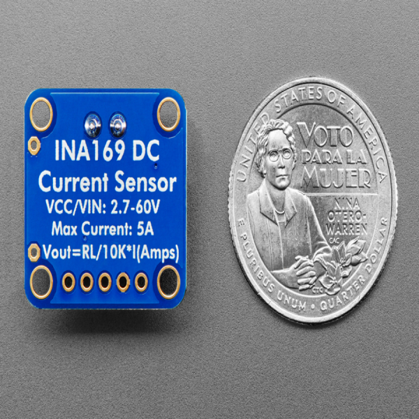 디바이스마트,MCU보드/전자키트 > 센서모듈 > 전압/전류센서,Adafruit,INA169 Analog DC Current Sensor Breakout - 60V 5A Max [ada-1164],전원 모니터링 문제를 해결해 줄 수 있는 브레이크아웃 보드! / INA169 chip / 0.1 ohm 1% 2W current sense resistor / Up to +60V target voltage
