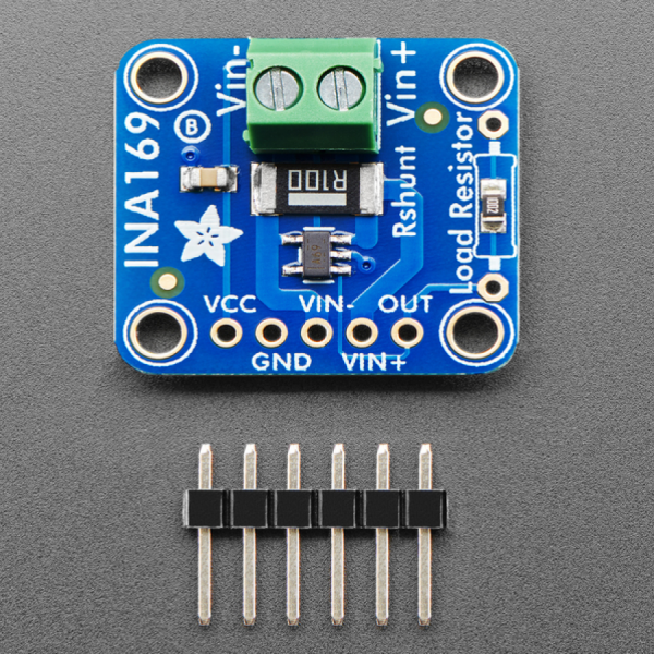 디바이스마트,MCU보드/전자키트 > 센서모듈 > 전압/전류센서,Adafruit,INA169 Analog DC Current Sensor Breakout - 60V 5A Max [ada-1164],전원 모니터링 문제를 해결해 줄 수 있는 브레이크아웃 보드! / INA169 chip / 0.1 ohm 1% 2W current sense resistor / Up to +60V target voltage