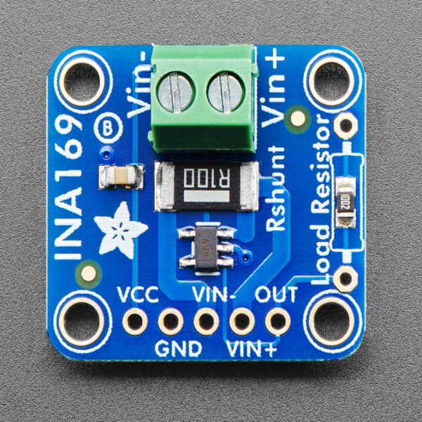 디바이스마트,MCU보드/전자키트 > 센서모듈 > 전압/전류센서,Adafruit,INA169 Analog DC Current Sensor Breakout - 60V 5A Max [ada-1164],전원 모니터링 문제를 해결해 줄 수 있는 브레이크아웃 보드! / INA169 chip / 0.1 ohm 1% 2W current sense resistor / Up to +60V target voltage