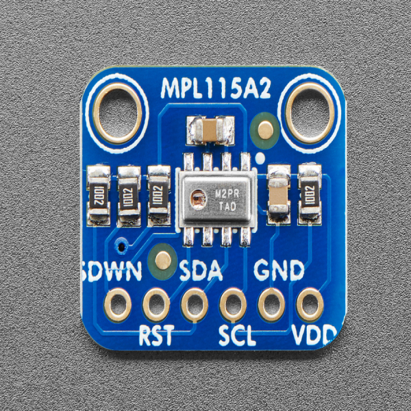 디바이스마트,MCU보드/전자키트 > 센서모듈 > 온도/습도 > 온도센서,Adafruit,MPL115A2 - I2C Barometric Pressure/Temperature Sensor [ada-992],기압 측정 센서 모듈 / MPL115A2 칩셋 / 2.4 ~ 5.5V / Pressure sensing range : 500-1150 hPa, 1.5 hPa/50m altitude resolution