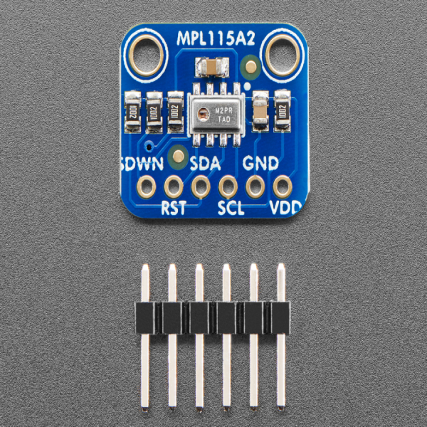 디바이스마트,MCU보드/전자키트 > 센서모듈 > 온도/습도 > 온도센서,Adafruit,MPL115A2 - I2C Barometric Pressure/Temperature Sensor [ada-992],기압 측정 센서 모듈 / MPL115A2 칩셋 / 2.4 ~ 5.5V / Pressure sensing range : 500-1150 hPa, 1.5 hPa/50m altitude resolution