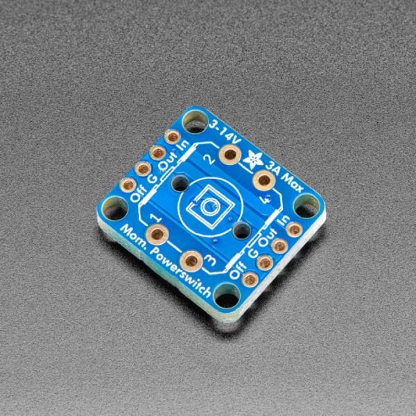 디바이스마트,MCU보드/전자키트 > 버튼/스위치/제어/RTC > 버튼/스위치/조이스틱,Adafruit,Adafruit Push-button Power Switch Breakout [ada-1400],Adafruit Push-button Power Switch 는 작은 사이즈의 DC 전원 컨트롤용 택트 버튼입니다. / MC14093 / 3A P-FET - IN pin to the OUT pin / 3V to 14VDC @ 최대 3A / 20.51 x 17.75mm /