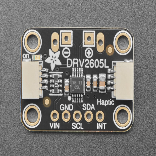 디바이스마트,MCU보드/전자키트 > 버튼/스위치/제어/RTC > 모터/모터컨트롤,Adafruit,Adafruit DRV2605L Haptic Motor Controller [ada-2305],DRV2605 모터 드라이버 사용 / 스텝모터나 DC모터 컨트롤러가 아닌, 오직 햅틱 모터(터치 반응형 센서모터)를 컨트롤 만을 위한 모듈 / I2C 인터페이스 / LRA and ERM type 모두 가능 / 3V and 5V power, logic