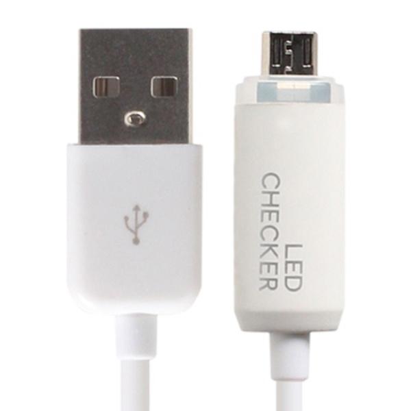 NETmate 모바일 충전·데이터 LED 케이블 (마이크로 5핀/1M) [색상선택]|[화이트/NMC-KVL01W]|