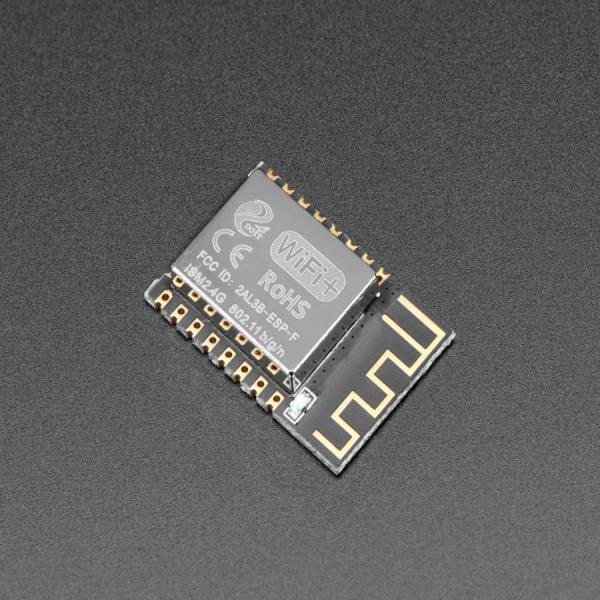 디바이스마트,MCU보드/전자키트 > 통신/네트워크 > 와이파이,Adafruit,ESP8266 SMT Module - ESP-12 [ada-2491],80 MHz microcontroller - full WiFi front-end(클라이언트, 억세스포인트 모두 가능), TCP/IP stack with DNS support / 4MB flash chip / ESP processory + onboard antenna / 중,상급자 이상에만 권장합니다. / 24mm x16mm x 3mm