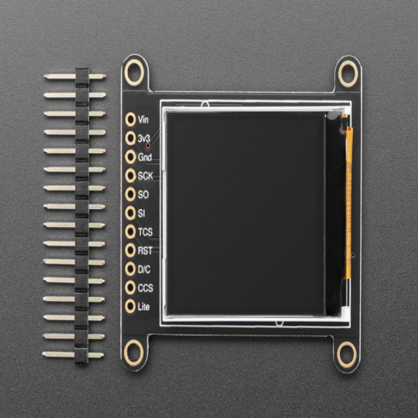 디바이스마트,LED/LCD > LCD COLOR > 칼라 LCD패널 > 2인치 이하 컬러 LCD패널,Adafruit,Adafruit 1.44' Color TFT LCD Display with MicroSD Card breakout - ST7735R [ada-2088],1.44 inch diagonal LCD TFT display / 128x128 resolution, 18-bit (262,144) color / 4 or 5 wire SPI digital interface / Built-in microSD slot / 3.3V or 5V logic