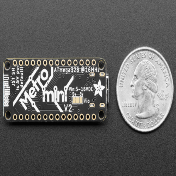 디바이스마트,오픈소스/코딩교육 > 아두이노 > 아두이노 호환보드,Adafruit,Adafruit Metro Mini 328 V2  - 5V 16MHz [ada-2590],ATmega328 brains / 6-16V / 20 GPIO pins / 5V GPIO Logic level + 5V onboard regulator / USB to Serial converter / 4 indicator LEDs