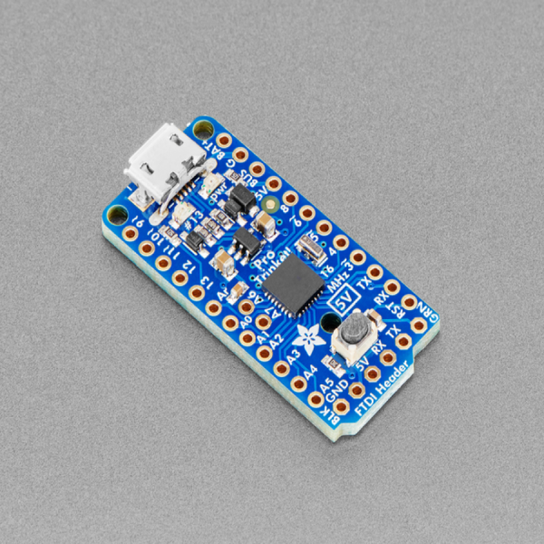 디바이스마트,오픈소스/코딩교육 > 아두이노 > 아두이노 호환보드,Adafruit,Adafruit Pro Trinket - 5V 16MHz [ada-2000],Arduino Pro Mini 와 비슷하지만 더 많은 Pin에, USB도 있습니다. (UNO에 버금가는 기능!) / Atmega328P chip / 5V logic, 16MHz clock / 18 GPIO, 2 extra analog inputs, 28K flash, 2K RAM / 38 x 18 x 2mm