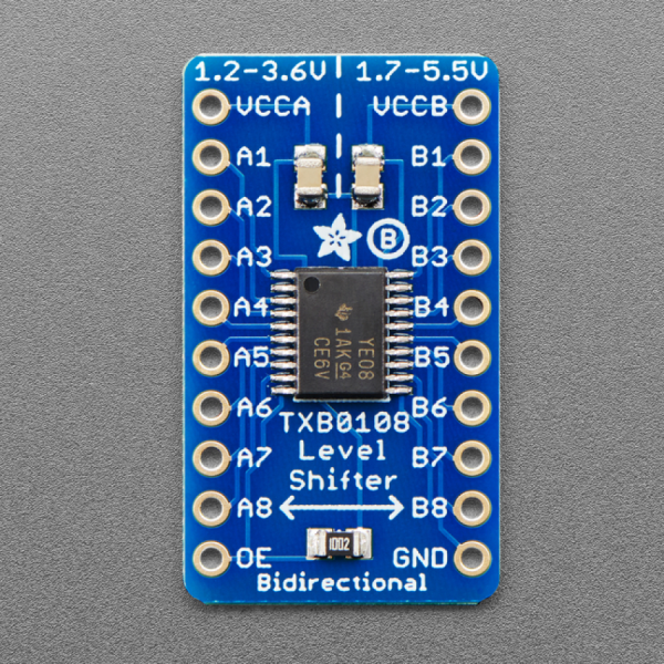 디바이스마트,MCU보드/전자키트 > 전원/신호/저장/응용 > 레벨컨버터/전압관리,Adafruit,8-channel Bi-directional Logic Level Converter - TXB0108 [ada-395],5V device 와 3.3V 센서 사이에 꼭 필요한 컨버터 / TXB0108 기반 / auto-detect the direction