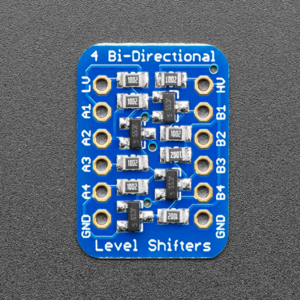 디바이스마트,MCU보드/전자키트 > 전원/신호/저장/응용 > 레벨컨버터/전압관리,Adafruit,4-channel I2C-safe Bi-directional Logic Level Converter - BSS138 [ada-757],5V device 와 3.3V 센서 사이에 꼭 필요한 컨버터 / 4 x BSS138 FETs