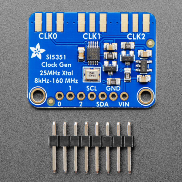디바이스마트,MCU보드/전자키트 > 전원/신호/저장/응용 > 클럭제너레이터/기타,Adafruit,Adafruit Si5351A Clock Generator Breakout Board - 8KHz to 160MHz [ada-2045],Si5351A clock generator / 25MHz crystal reference / internal PLL & divider / I2C controller / 3-5VDC / 3V or 5V logic / 31mm x 22mm x 2mm