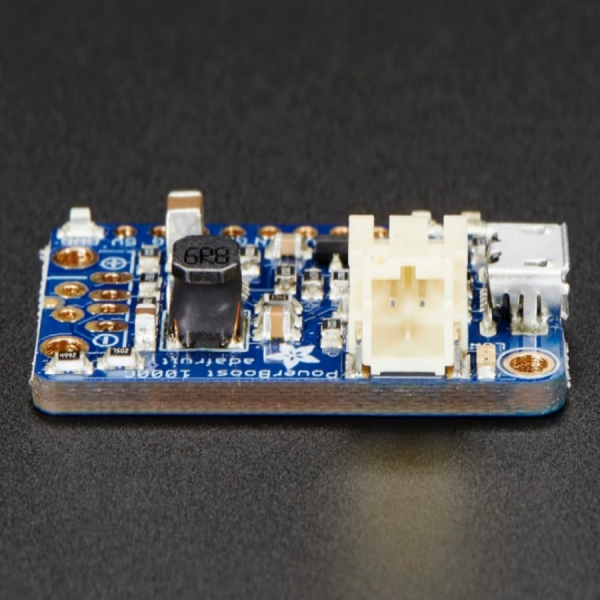 디바이스마트,MCU보드/전자키트 > 전원/신호/저장/응용 > 레벨컨버터/전압관리,Adafruit,PowerBoost 1000 Charger - Rechargeable 5V Lipo USB Boost @ 1A - 1000C [ada-2465],DC/DC boost converter module / TPS61090 boost converter 기반 / 3.7V LiIon,LiPoly battery 를 활용하여 휴대용 장치(아두이노, 라즈베리파이, 비글본 등)에 전원(5.2V 출력)을 공급할 수 있습니다. / 23mm x 45mm x 10mm