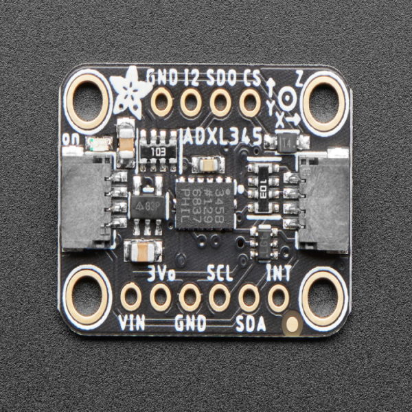 디바이스마트,MCU보드/전자키트 > 센서모듈 > 가속도/자이로/지자기센서 > 가속도센서,Adafruit,ADXL345 - Triple-Axis Accelerometer (+-2g/4g/8g/16g) w/ I2C/SPI [ada-1231],digital I2C and SPI interface 기반의 3축 가속도 센서 모듈