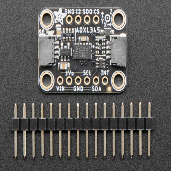 디바이스마트,MCU보드/전자키트 > 센서모듈 > 가속도/자이로/지자기센서 > 가속도센서,Adafruit,ADXL345 - Triple-Axis Accelerometer (+-2g/4g/8g/16g) w/ I2C/SPI [ada-1231],digital I2C and SPI interface 기반의 3축 가속도 센서 모듈