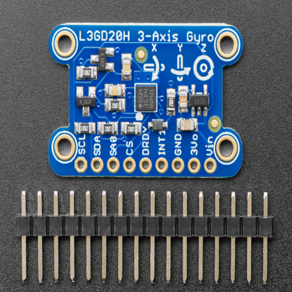 디바이스마트,MCU보드/전자키트 > 센서모듈 > 가속도/자이로/지자기센서 > 자이로센서,Adafruit,L3GD20H Triple-Axis Gyro Breakout Board - L3GD20/L3G4200 Upgrade - L3GD20H [ada-1032],I2C or SPI interface / 3.3V 레벨시프터 내장 (5V에서 사용 가능)