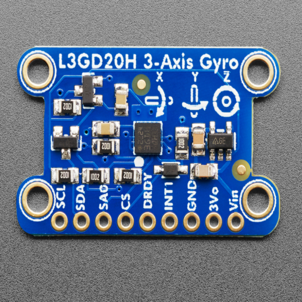 디바이스마트,MCU보드/전자키트 > 센서모듈 > 가속도/자이로/지자기센서 > 자이로센서,Adafruit,L3GD20H Triple-Axis Gyro Breakout Board - L3GD20/L3G4200 Upgrade - L3GD20H [ada-1032],I2C or SPI interface / 3.3V 레벨시프터 내장 (5V에서 사용 가능)