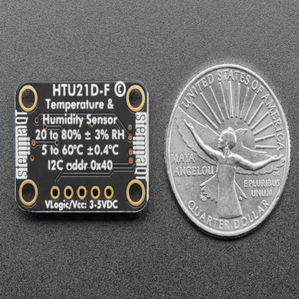 디바이스마트,MCU보드/전자키트 > 센서모듈 > 온도/습도 > 온습도겸용,Adafruit,Adafruit HTU21D-F Temperature & Humidity Sensor Breakout Board [ada-1899],I2C digital humidity sensor / 5% ~ 95% RH (±2%) / -30 ~ 90°C (±1°C) / 3.3V-5V power or logic