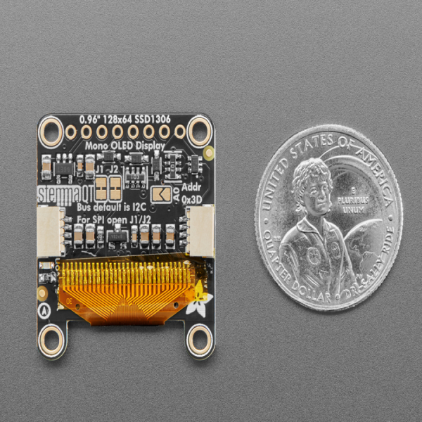 디바이스마트,LED/LCD > LCD 캐릭터/그래픽 > 그래픽 OLED,Adafruit,Monochrome 0.96' 128x64 OLED graphic display [ada-326],약 1인치의 작은 고대비 OLED 디스플레이 / 128x64