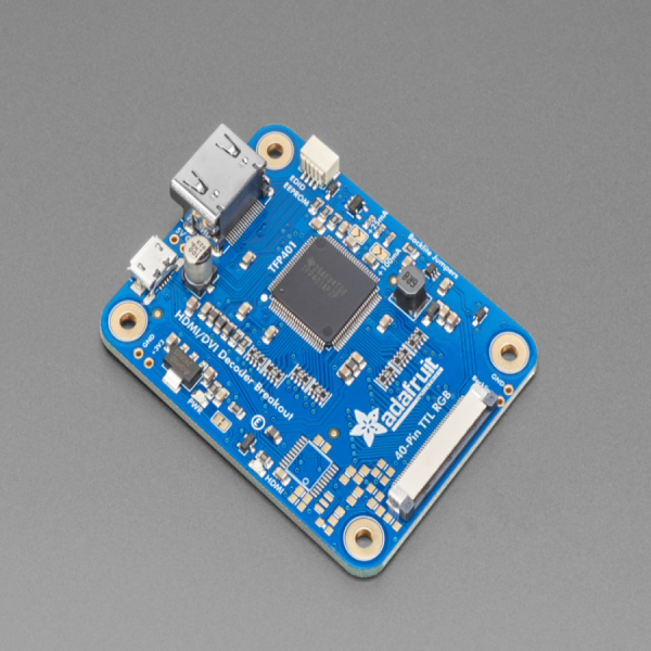디바이스마트,MCU보드/전자키트 > 카메라/비디오 > 비디오/액션카메라,Adafruit,TFP401 HDMI/DVI Decoder to 40-Pin TTL Braceakout - Without Touch [ada-2218],mini HDMI 디코더 보드 / TTL 디스플레이용 올인원 디스플레이 드라이버 또는 HDMI/DVI 비디오 디코더 / TFP401 (최대 1080p, 800x480 권장, 스케일러 미포함) / 51mm x 68mm x 8.5mm / 디스플레이 미포함