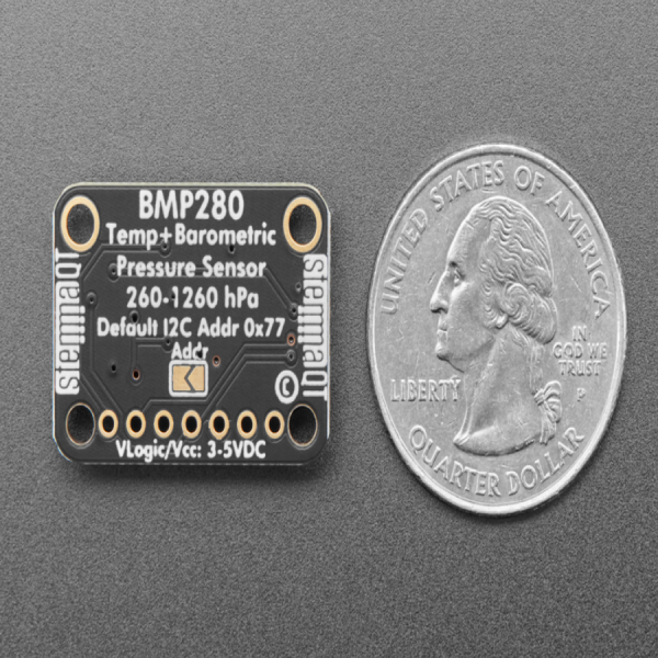 디바이스마트,MCU보드/전자키트 > 센서모듈 > 기압/무게/로드셀/Flex > 로드셀/무게/압력센서,Adafruit,Adafruit BMP280 I2C or SPI Barometric Pressure & Altitude Sensor [ada-2651],Bosch BMP280 temperature, barometric pressure sensor / I2C and SPI / 오차범위 : 기압 ±1 hPa, 온도 ±1.0°C (및 고도 ±1 meter 활용 가능) / BMP085, BMP180, BMP183의 업그레이드 버전 / 3V or 5V logic