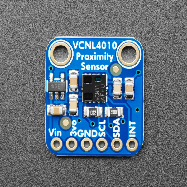 디바이스마트,MCU보드/전자키트 > 센서모듈 > 빛/조도/컬러/UV > 빛/조도/CdS센서,Adafruit,VCNL4010 Proximity/Light sensor [ada-466],PCB 크기: 23mm x 23mm / PCB 두께 : 1.75mm / I2C 7-bit address 0x13 사용 /  10 ~ 150mm 사이에서 가장 잘 작동됨