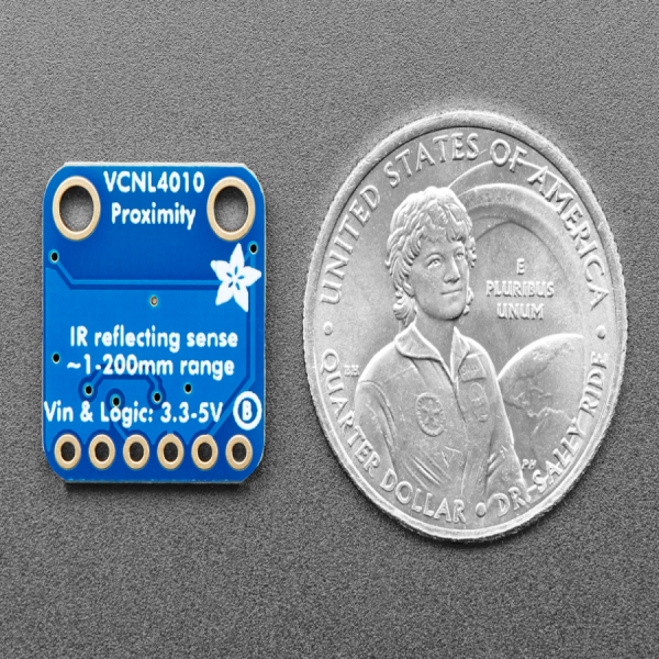 디바이스마트,MCU보드/전자키트 > 센서모듈 > 빛/조도/컬러/UV > 빛/조도/CdS센서,Adafruit,VCNL4010 Proximity/Light sensor [ada-466],PCB 크기: 23mm x 23mm / PCB 두께 : 1.75mm / I2C 7-bit address 0x13 사용 /  10 ~ 150mm 사이에서 가장 잘 작동됨