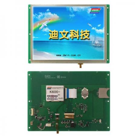 디바이스마트,LED/LCD > LCD COLOR > 칼라터치 LCD패널 > 8인치 컬러터치 LCD패널,DWIN,[DWIN] DMT10768T097_02WT ( 9.7' DGUS 간편 프로그램, UART LCD 일체형 모듈 ),9.7' 4선 저항막 터치 스크린, 4:3, 1024x768, DGUS 프로그램, 65K Color, 전압[V] 12(5~15), 전류[mA] 500mA@12V, 온도[C] -20/+70, 폰트 32MB, 그림 파일 256MB/139pcs, 56KB RAM, 3.3V TTL/CMOS, RS232 인터페이스, SD Card로 그림 파일 다운 로드, RTC, 음성 재생 기능, 부저 기능, 산업용