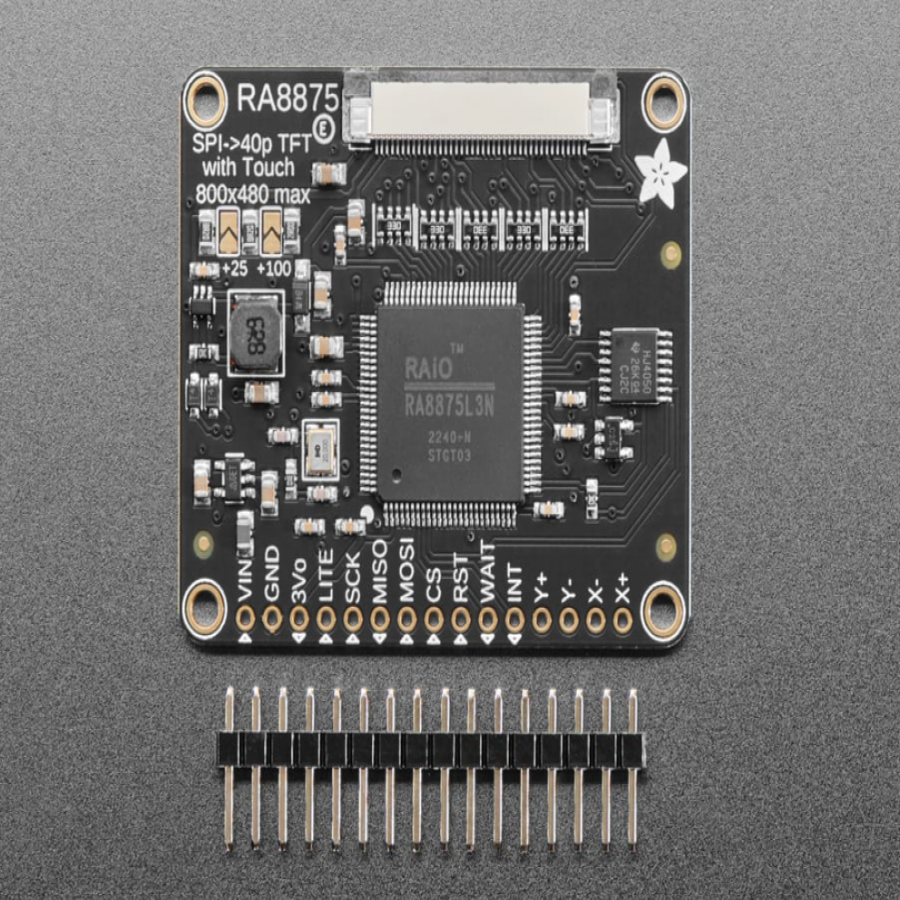 RA8875 Driver Board for 40-pin TFT Touch Displays - 800x480 Max  [ada-1590]