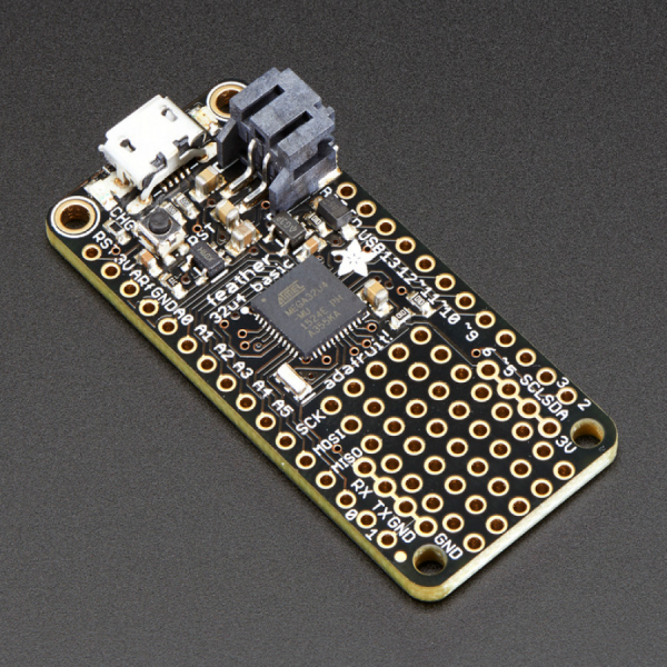 디바이스마트,MCU보드/전자키트 > 프로세서/개발보드 > AVR > ATMEGA32,Adafruit,Adafruit Feather 32u4 Basic Proto  [ada-2771],51mm x 23mm x 8mm / 4.8gram / ATmega32u4 @ 8MHz with 3.3V logic/power