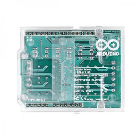 디바이스마트,오픈소스/코딩교육 > 아두이노 > 아두이노 정품 보드/쉴드/키트,아두이노,Arduino 4 Relays Shield,A000110 / 아두이노의 디지털 I/O로는 컨트롤할 수 없는 고전원 컨트롤을 위한 솔루션 / 총 4개의 릴레이로 구성, 각 릴레이는 2개의 전극 변환 접점(NO and NC) 제공 / 4개의 LED를 통한 각 릴레이의 on/off 상태확인 가능 / 작동 전압 : 5V