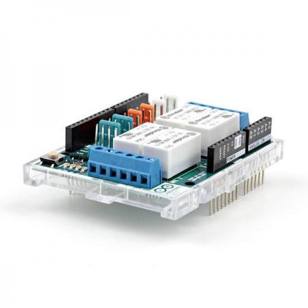 디바이스마트,오픈소스/코딩교육 > 아두이노 > 아두이노 정품 보드/쉴드/키트,아두이노,Arduino 4 Relays Shield,A000110 / 아두이노의 디지털 I/O로는 컨트롤할 수 없는 고전원 컨트롤을 위한 솔루션 / 총 4개의 릴레이로 구성, 각 릴레이는 2개의 전극 변환 접점(NO and NC) 제공 / 4개의 LED를 통한 각 릴레이의 on/off 상태확인 가능 / 작동 전압 : 5V