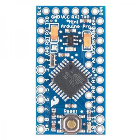 디바이스마트,오픈소스/코딩교육 > 아두이노 > 아두이노 정품 보드/쉴드/키트,아두이노,Arduino Pro Mini 328 - 5V/16MHz [DEV-11113],아두이노 미니 버전으로 5V 시스템이며 16Mhz 부트로더가 동작하는 정품 보드입니다.