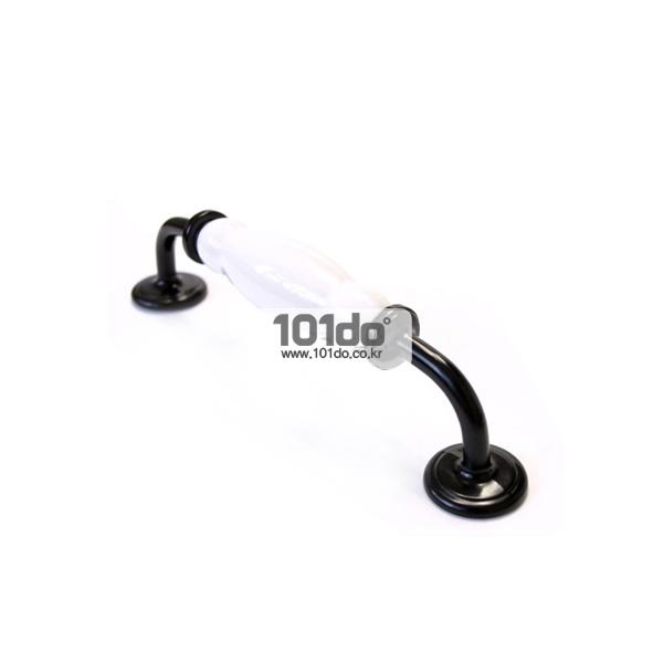 2구손잡이/블랙앤화이트/128p/자기손잡이/가구손잡이