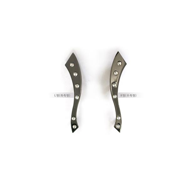2구손잡이/S자보석/흑니켈유광/가구손잡이